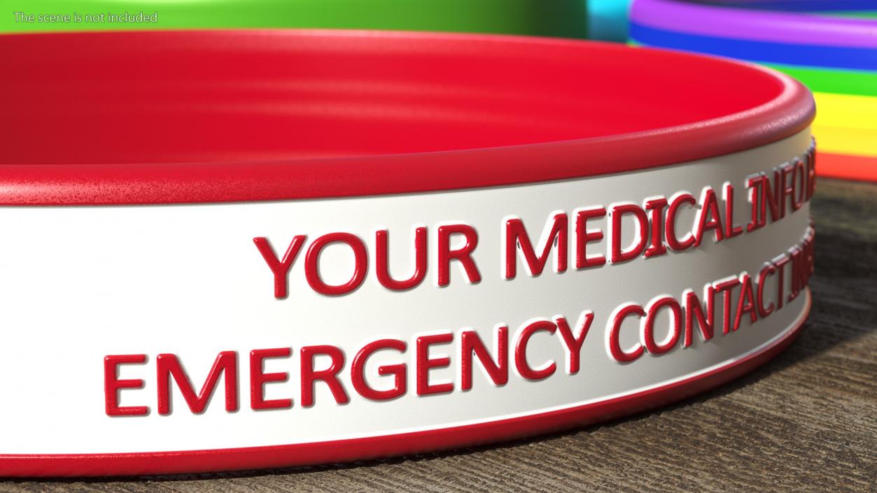 3D Medical Alert ID Wristband