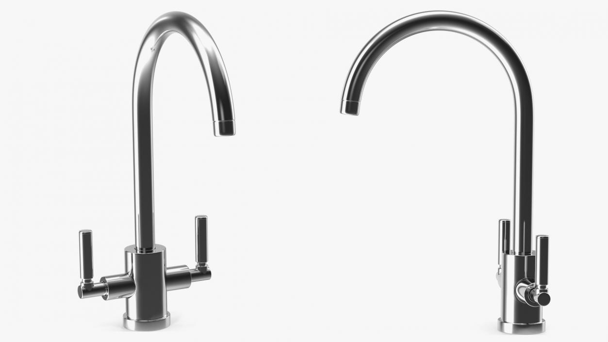 3D model Kitchen Taps Collection 3