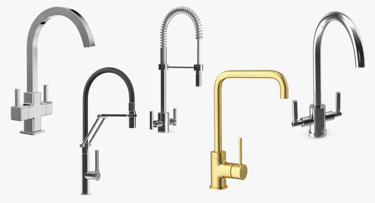 3D model Kitchen Taps Collection 3