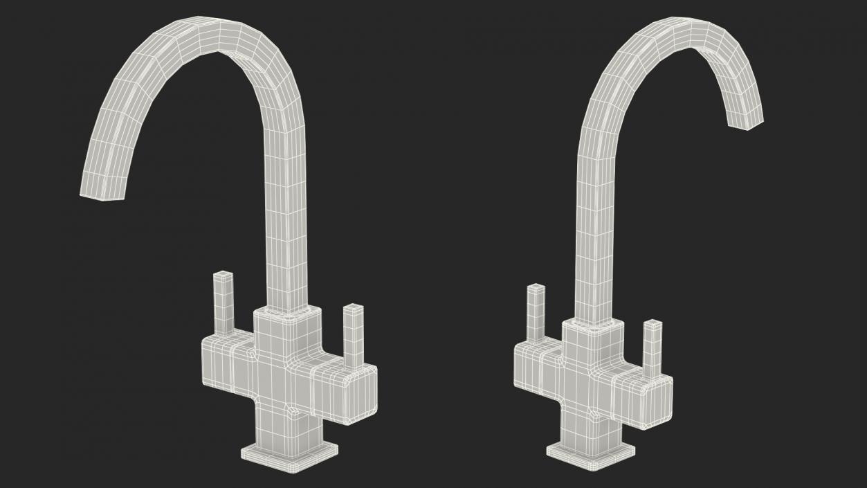 3D model Kitchen Taps Collection 3