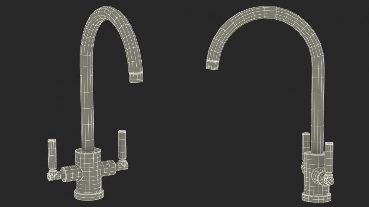 3D model Kitchen Taps Collection 3