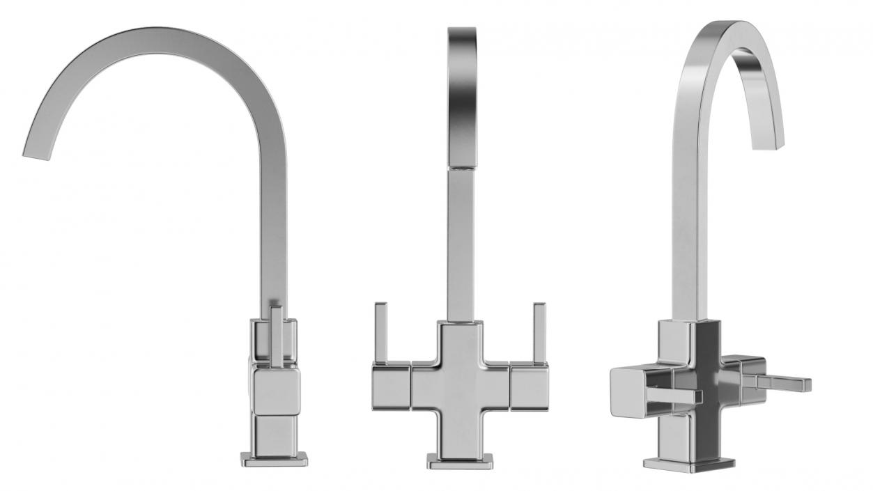 3D model Kitchen Taps Collection 3