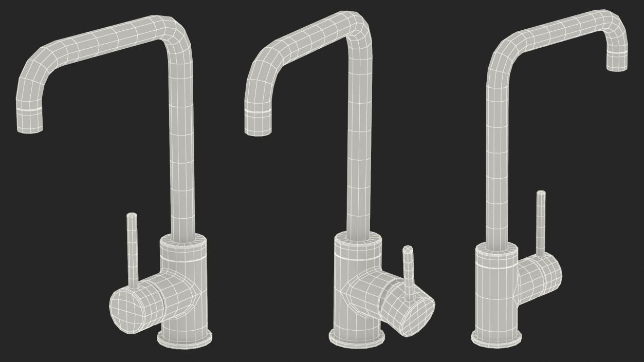 3D model Kitchen Taps Collection 3