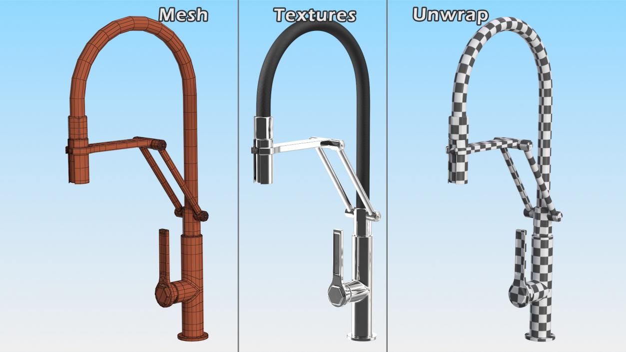 3D model Kitchen Taps Collection 3