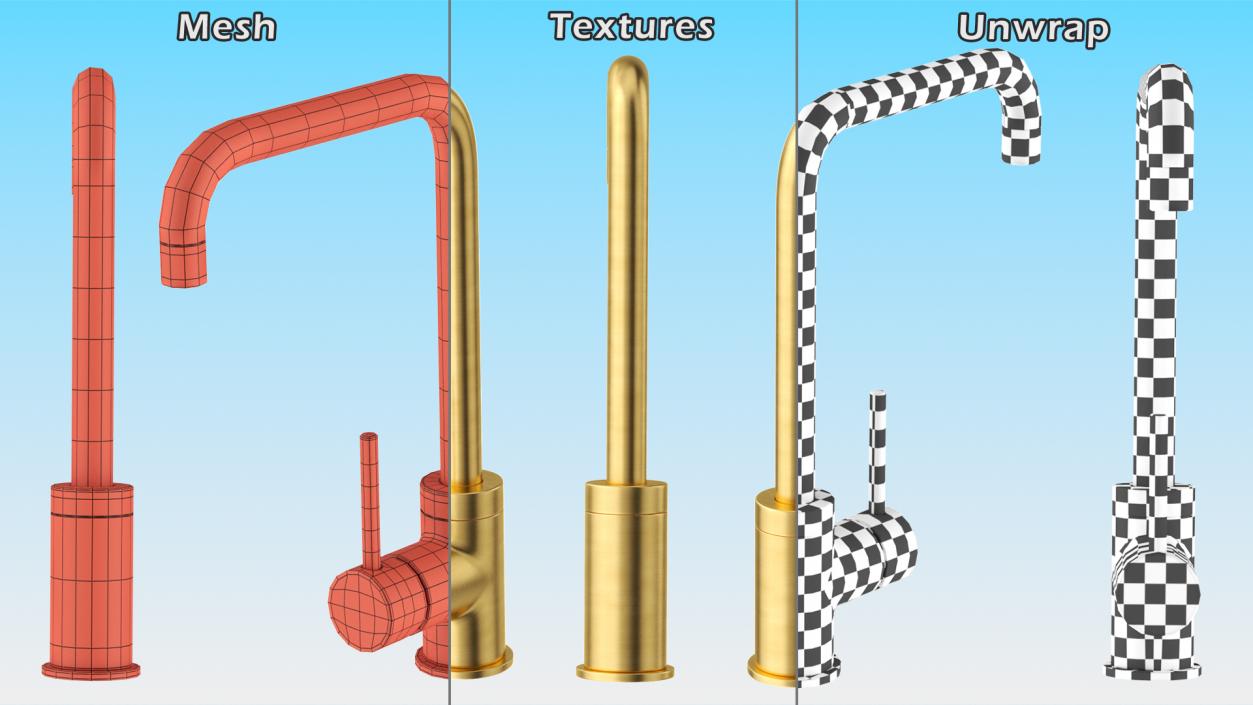 3D model Kitchen Taps Collection 3