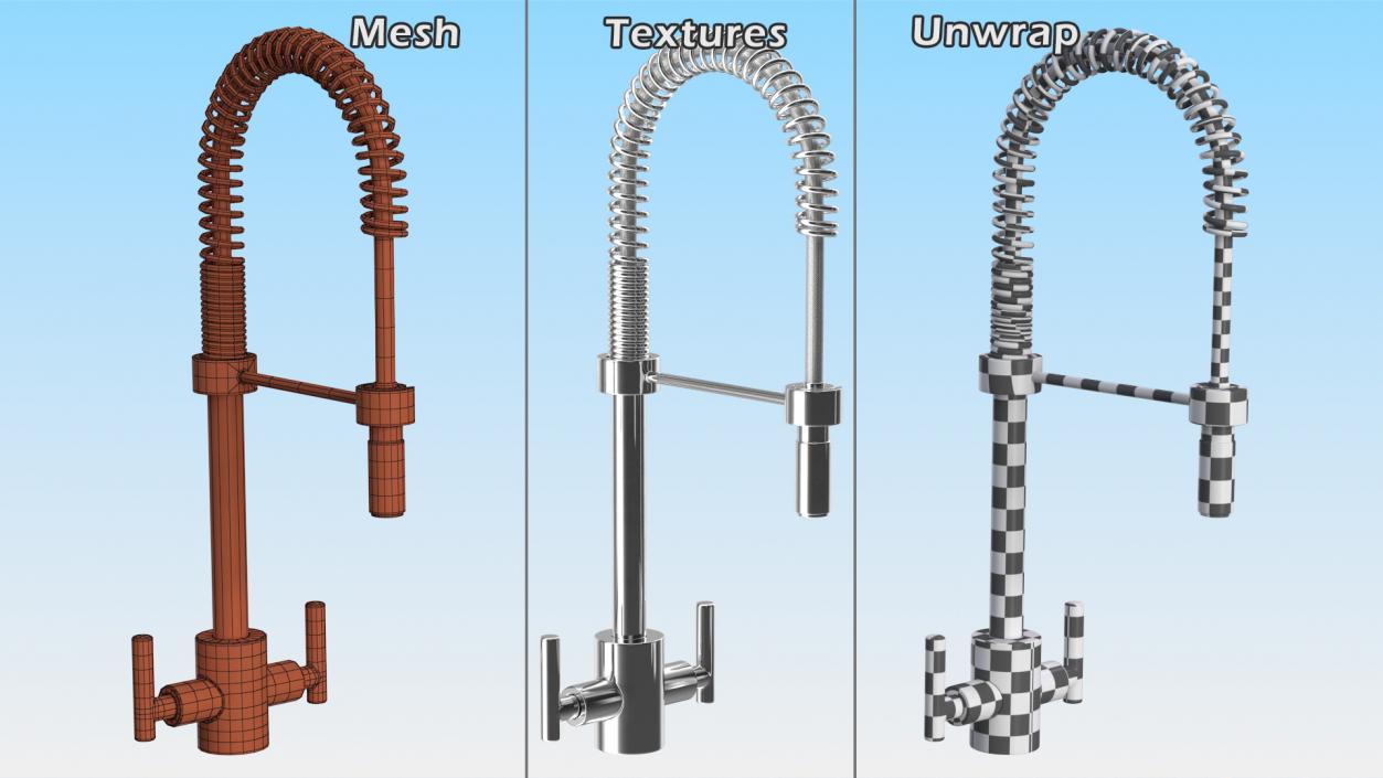 3D model Kitchen Taps Collection 3