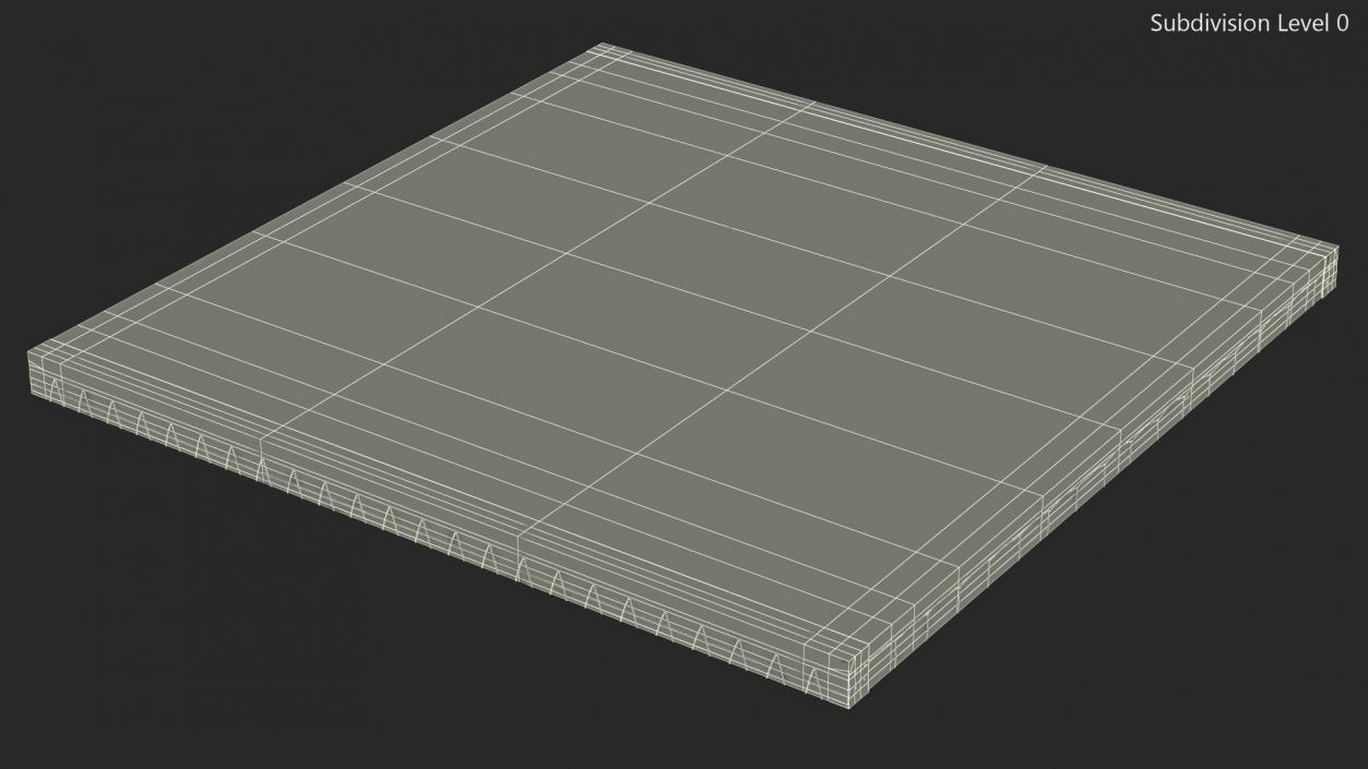 3D model Traditional Tatami Straw Mat Square