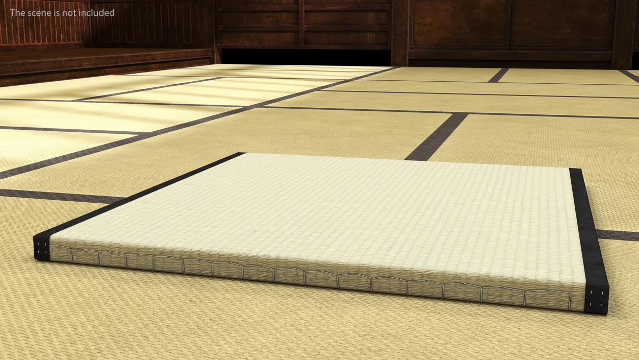 3D model Traditional Tatami Straw Mat Square