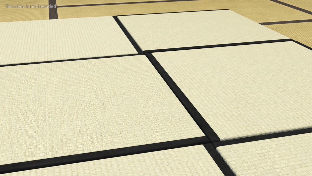 3D model Traditional Tatami Straw Mat Square