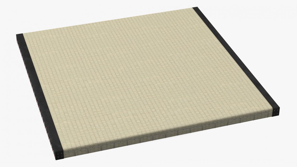 3D model Traditional Tatami Straw Mat Square