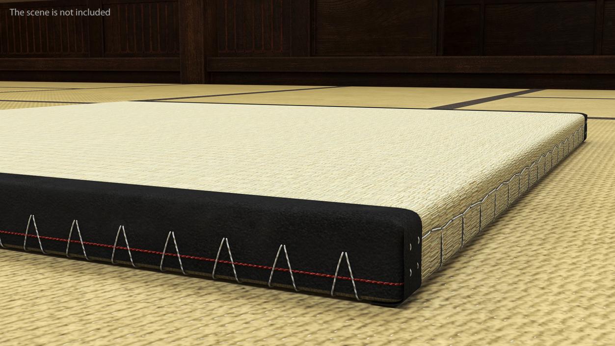 3D model Traditional Tatami Straw Mat Square