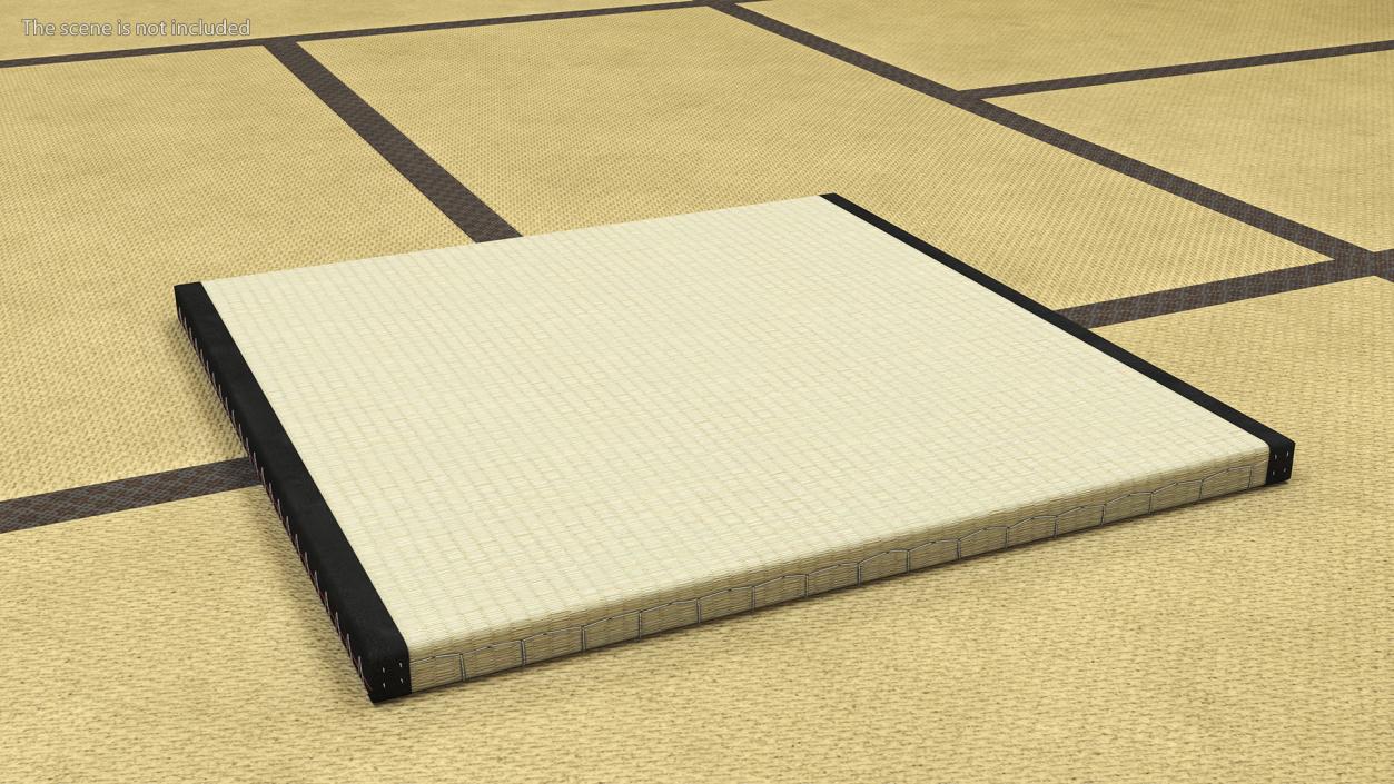 3D model Traditional Tatami Straw Mat Square