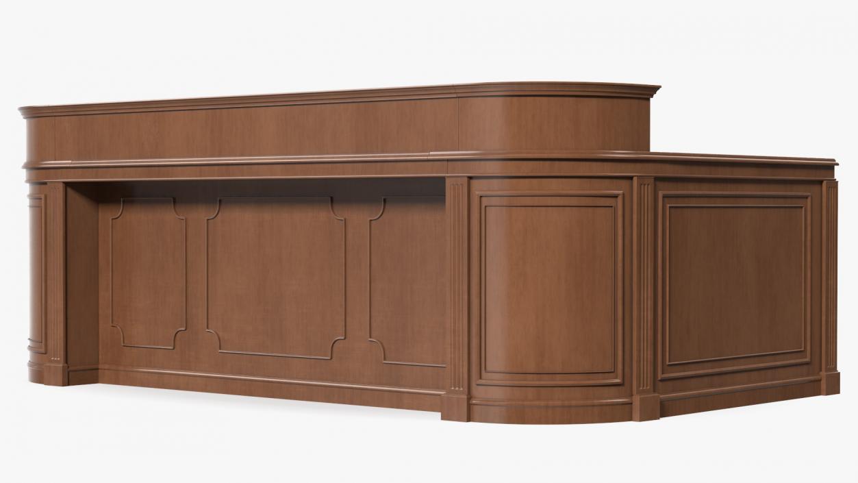 3D Reception Desk Classic Style model