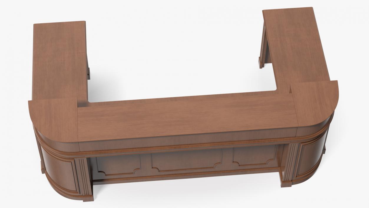 3D Reception Desk Classic Style model