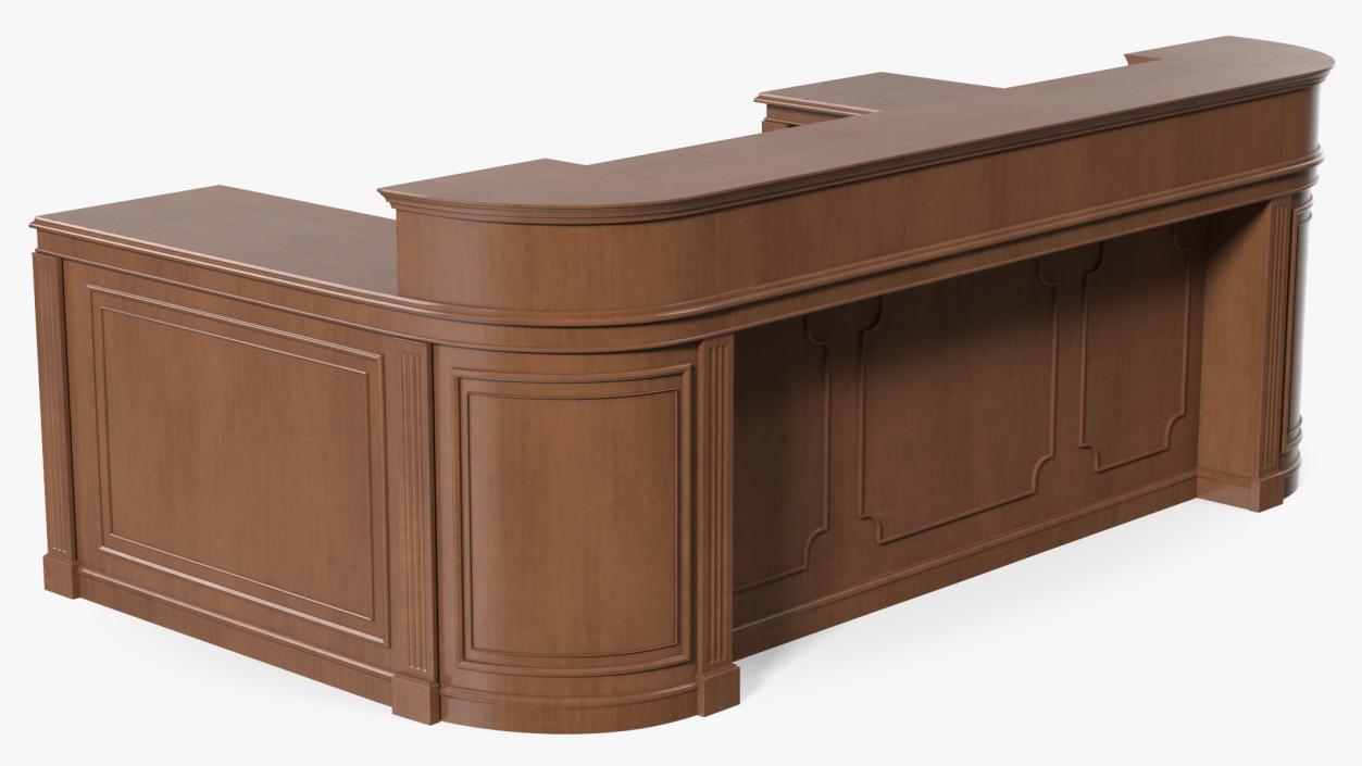 3D Reception Desk Classic Style model