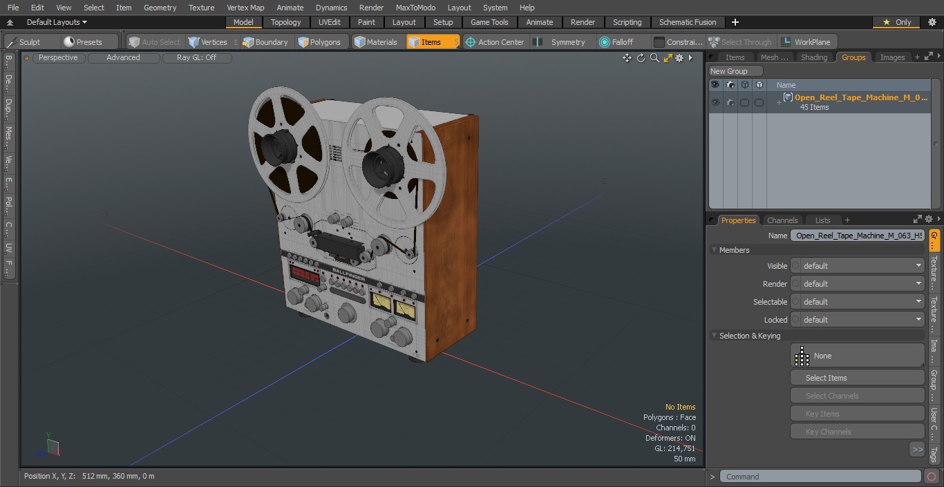 3D Open Reel Tape Machine M 063 H5