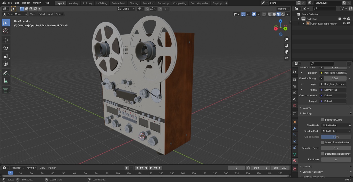 3D Open Reel Tape Machine M 063 H5