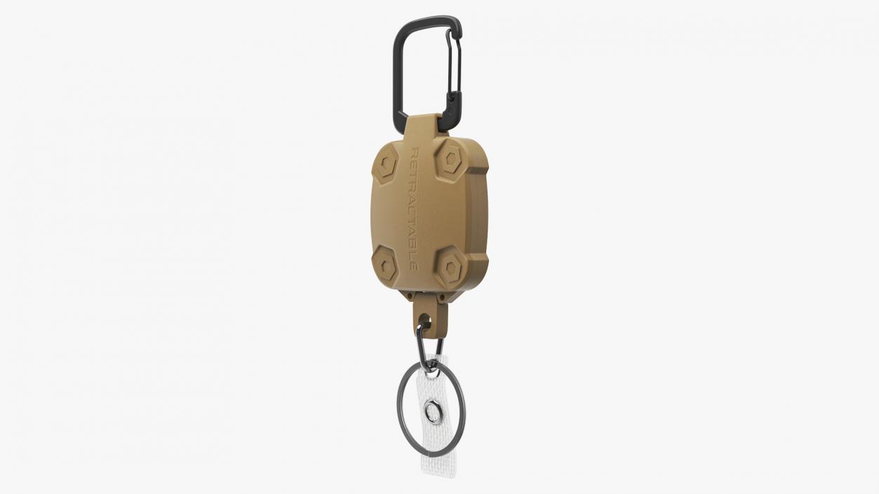 Belt Clip with Key Reel Brown 3D model