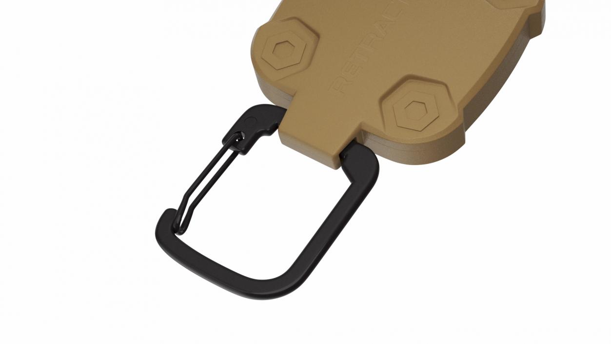 Belt Clip with Key Reel Brown 3D model