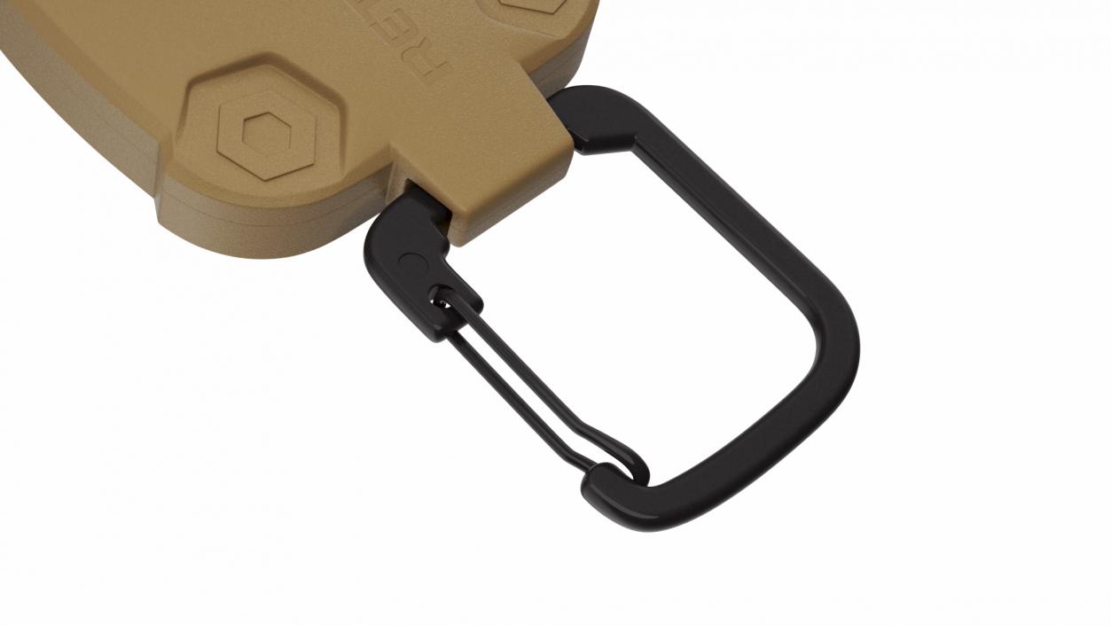 Belt Clip with Key Reel Brown 3D model