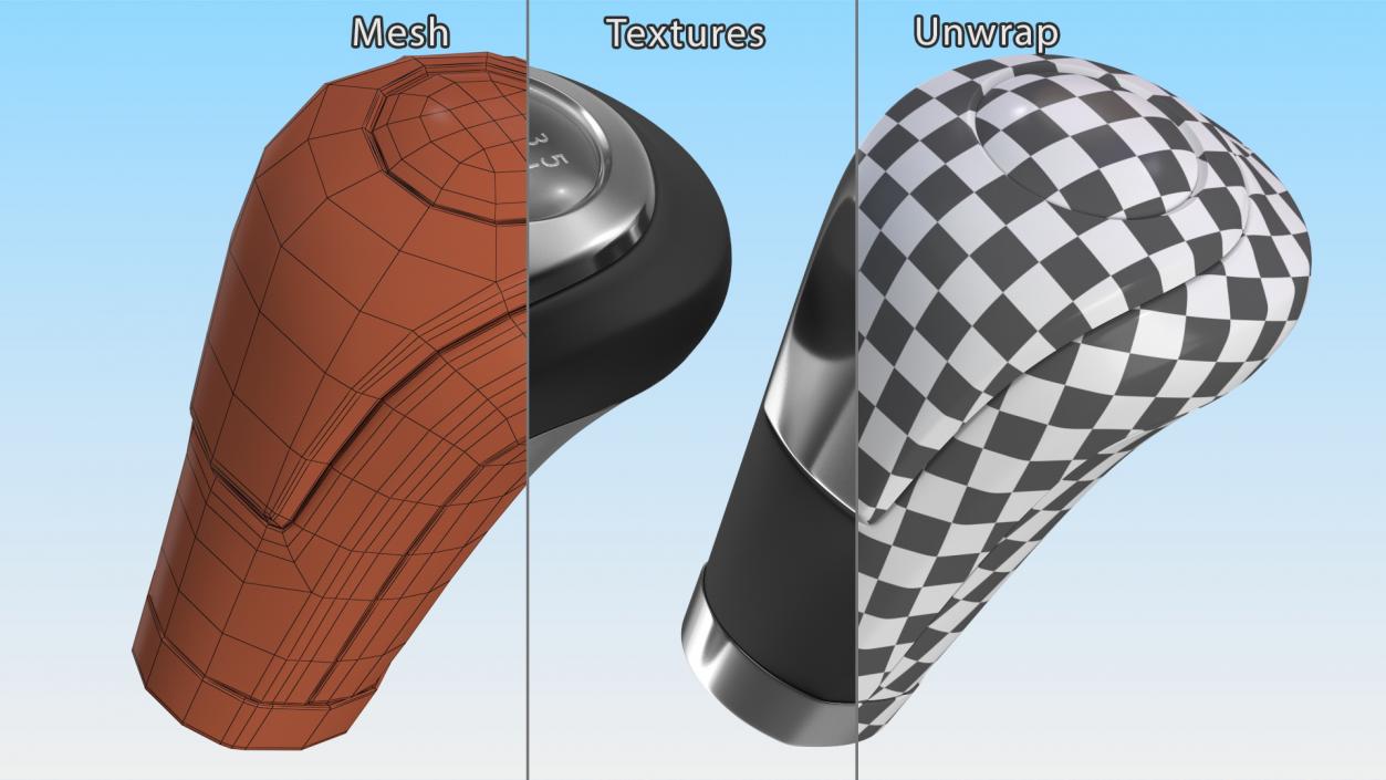 3D Transmission Gear Shift Knob model