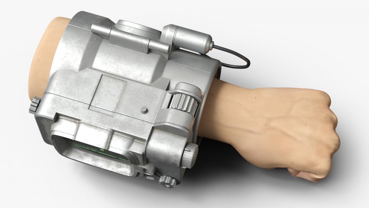 Fallout Pip Boy on the Human Arm 3D