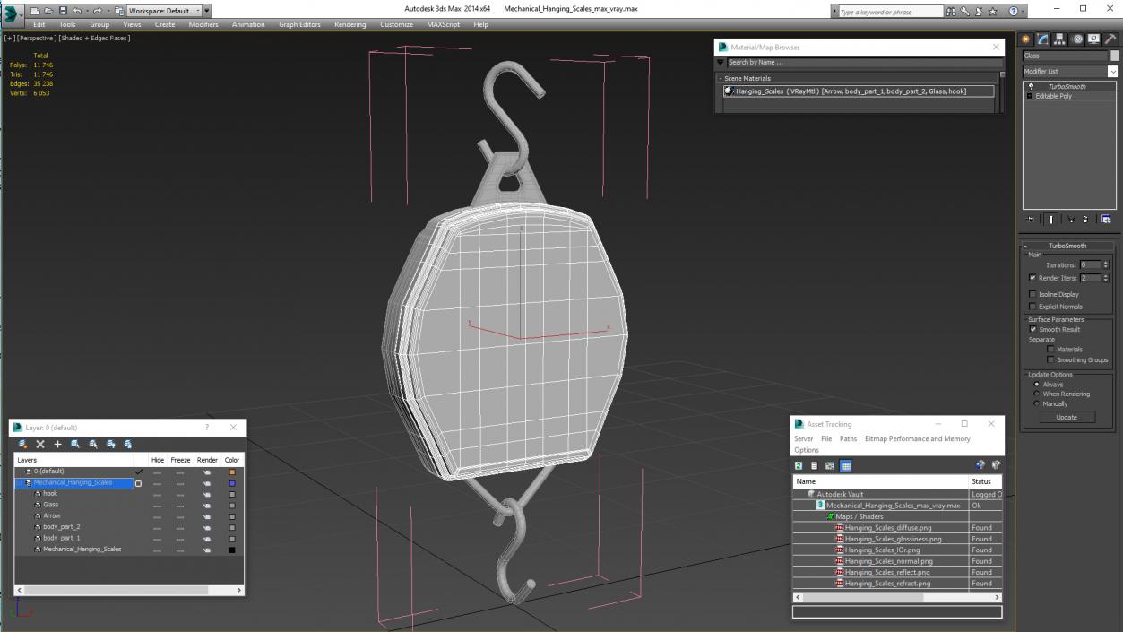 3D model Mechanical Hanging Scales