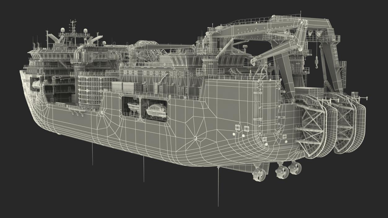 3D model Cable Layer Ship Nexans Aurora