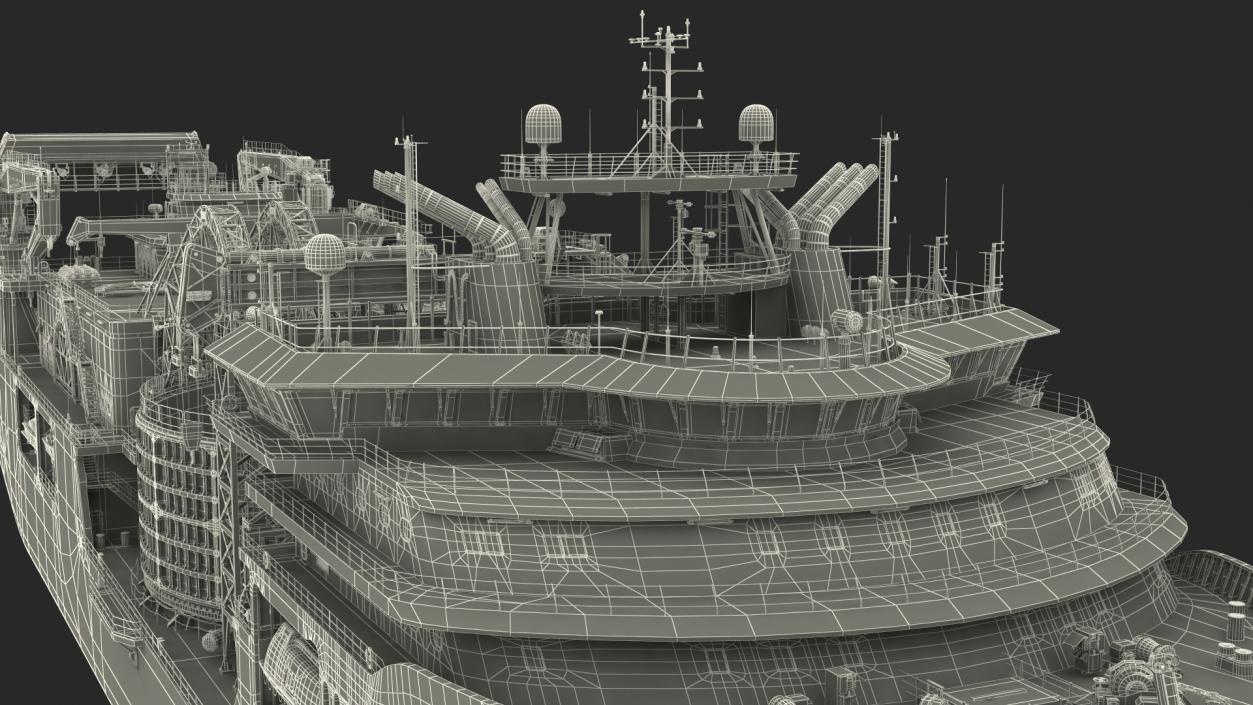 3D model Cable Layer Ship Nexans Aurora