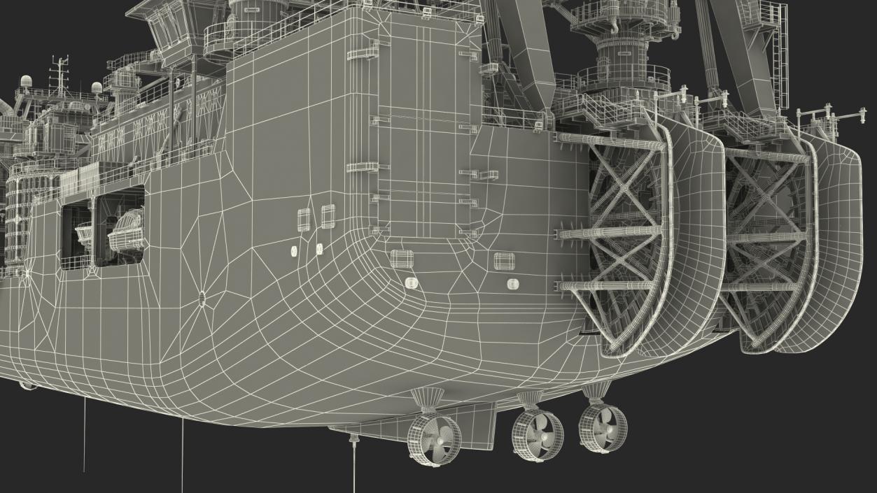 3D model Cable Layer Ship Nexans Aurora