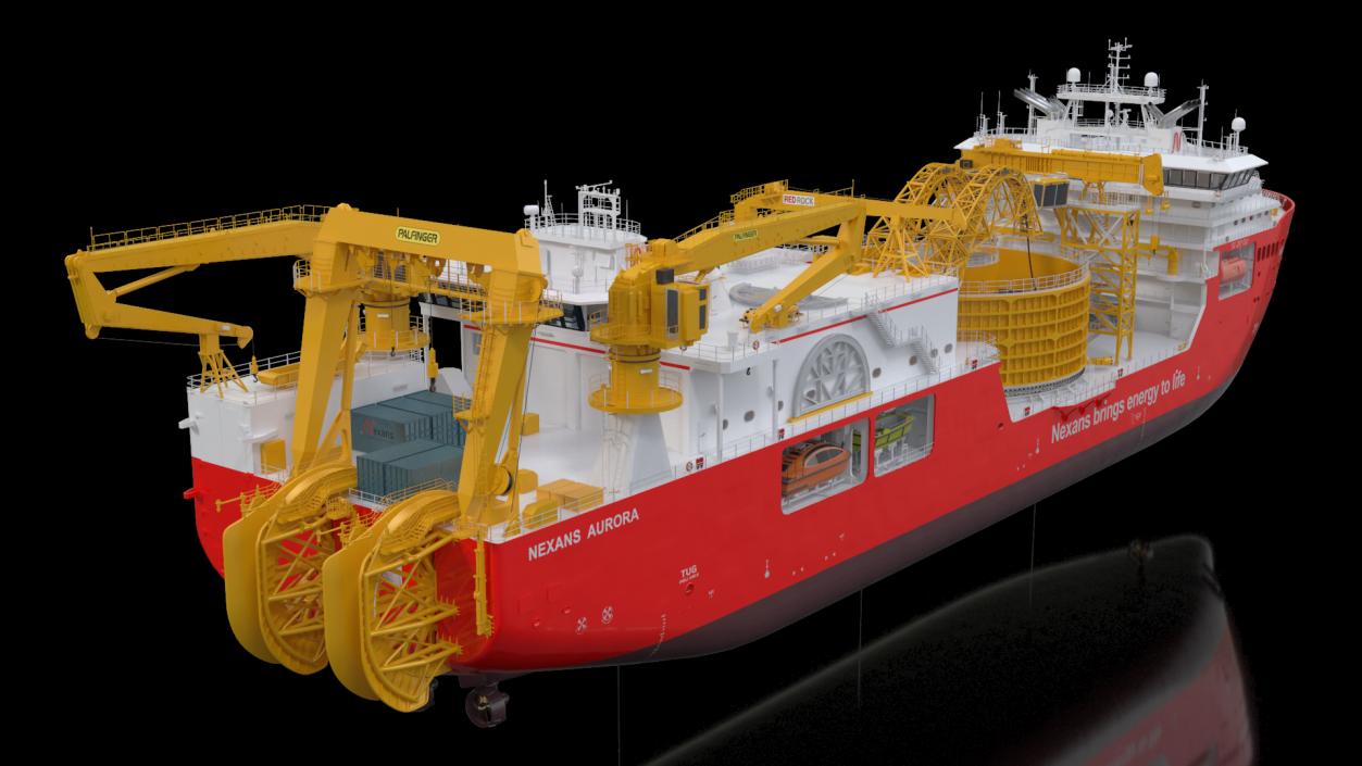 3D model Cable Layer Ship Nexans Aurora