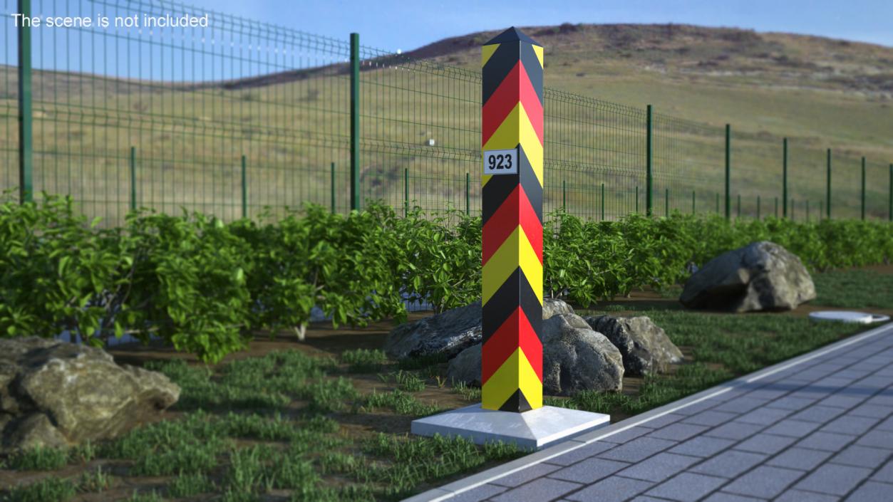 3D Border Posts Collection model