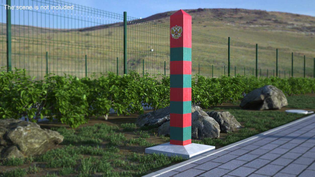 3D Border Posts Collection model