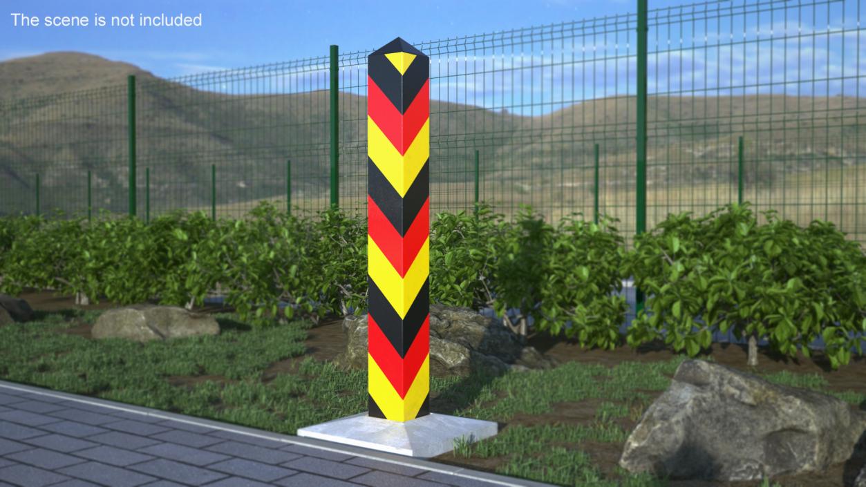 3D Border Posts Collection model