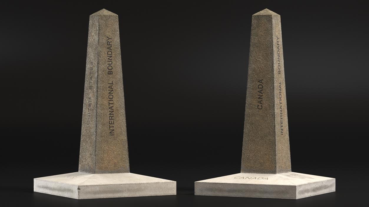 3D Border Posts Collection model