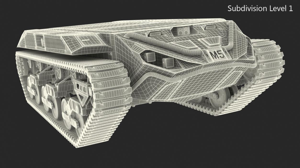 Ripsaw M5 Robotic Combat Vehicle Rigged 3D model