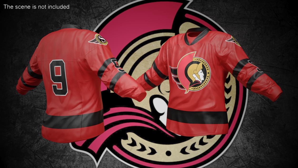 Hockey Jersey Ottawa Senators 3D model