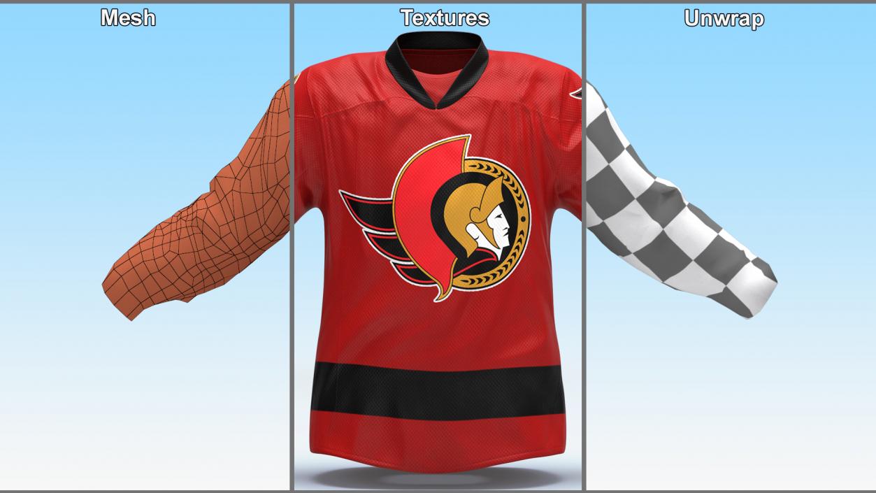 Hockey Jersey Ottawa Senators 3D model