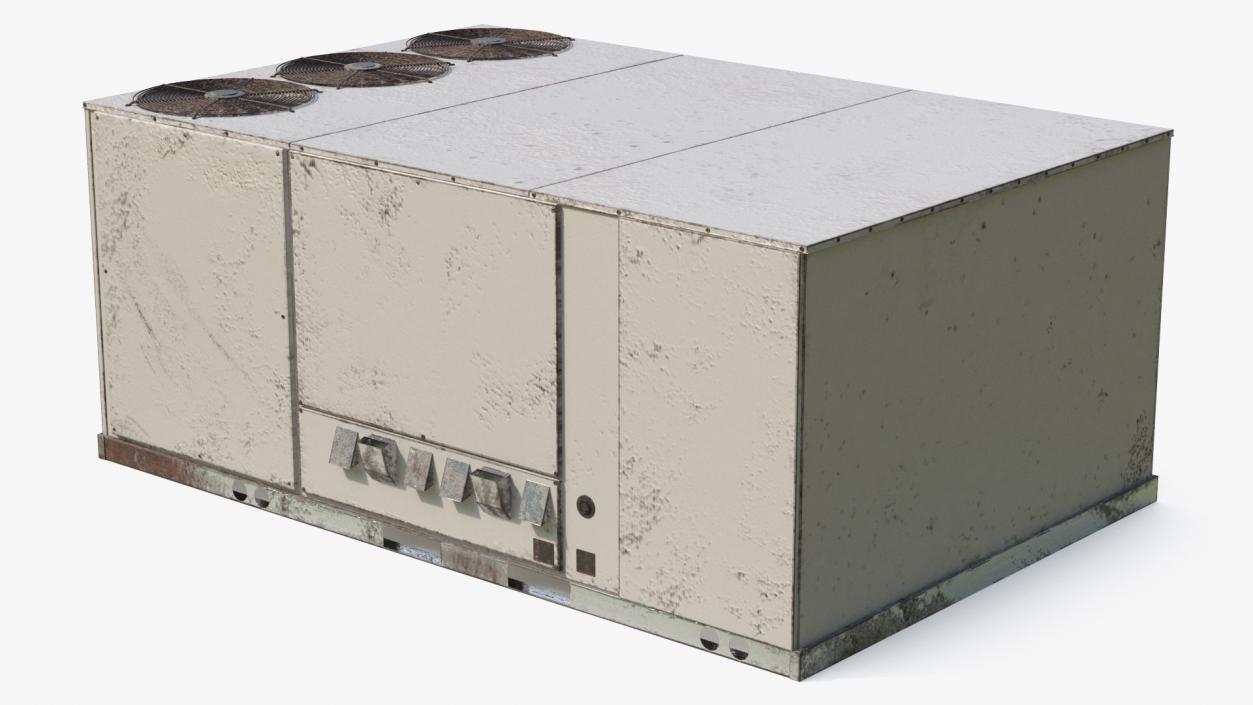 3D 3 Vents Air Conditioning Rooftop System Rusted