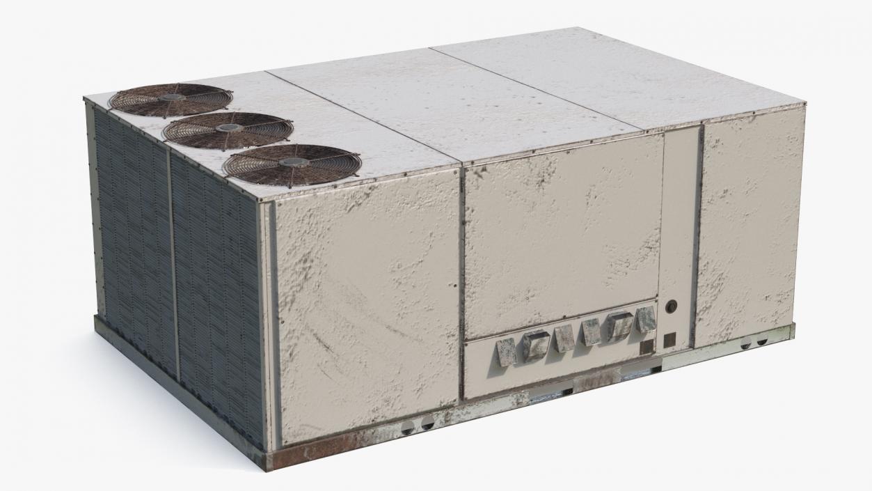 3D 3 Vents Air Conditioning Rooftop System Rusted