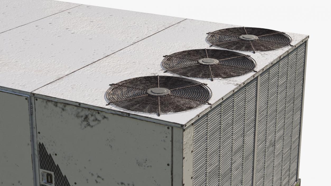 3D 3 Vents Air Conditioning Rooftop System Rusted