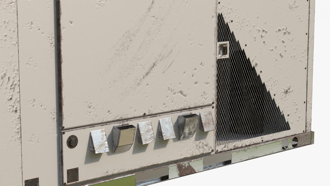 3D 3 Vents Air Conditioning Rooftop System Rusted