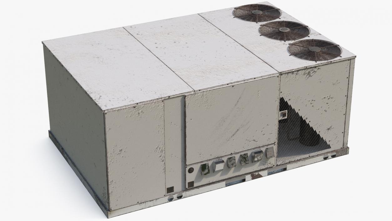 3D 3 Vents Air Conditioning Rooftop System Rusted