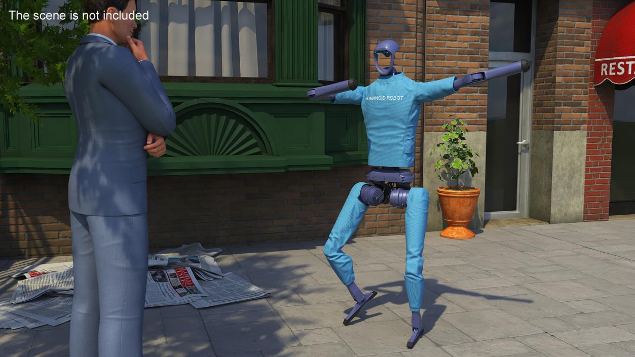 3D model Humanoid Robot in Dancing Pose