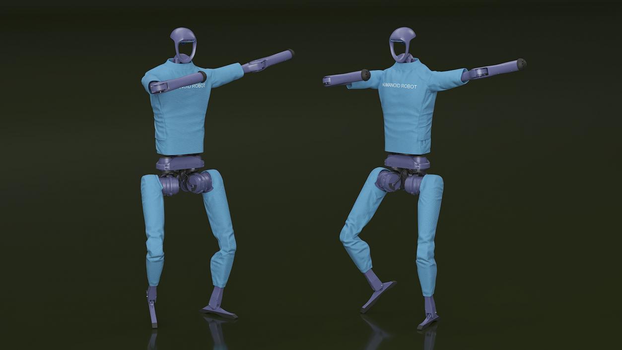 3D model Humanoid Robot in Dancing Pose