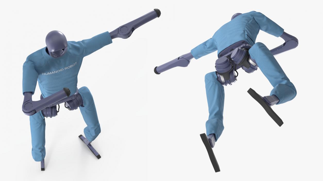 3D model Humanoid Robot in Dancing Pose