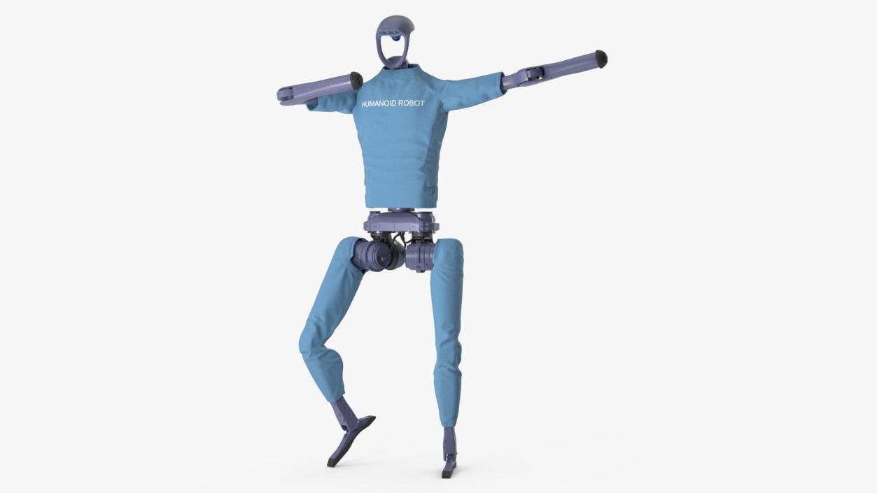 3D model Humanoid Robot in Dancing Pose