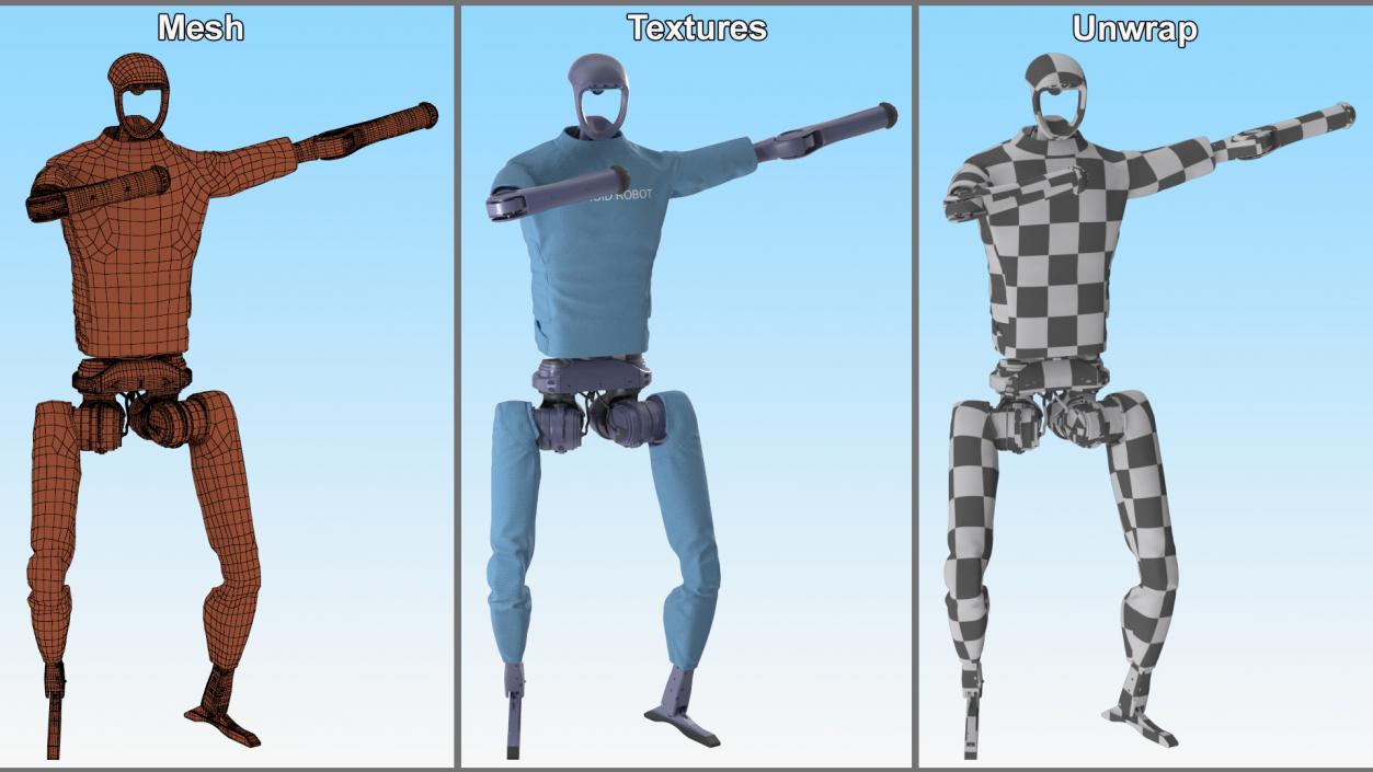 3D model Humanoid Robot in Dancing Pose