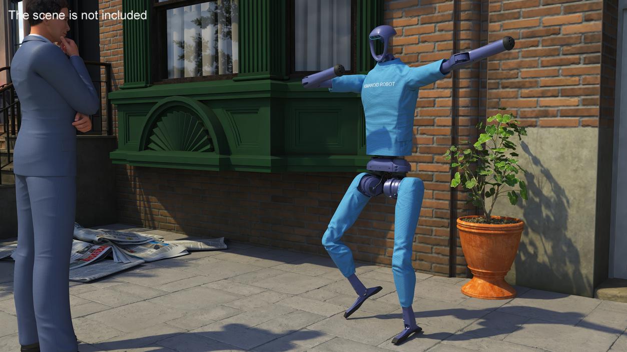 3D model Humanoid Robot in Dancing Pose