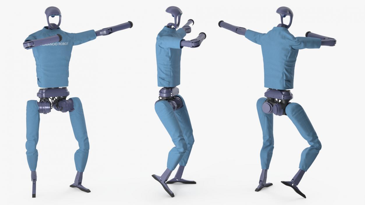 3D model Humanoid Robot in Dancing Pose